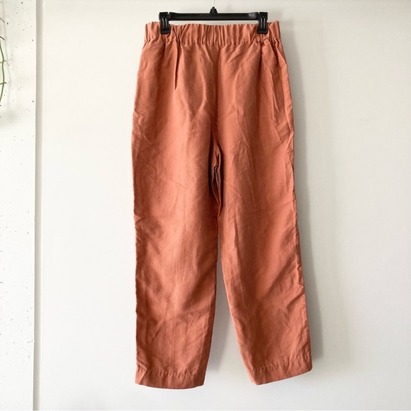 MADEWELL Tapered Huston Pull-On Crop Pants in Cognac Burnt Orange M MC989 - Picture 6 of 8